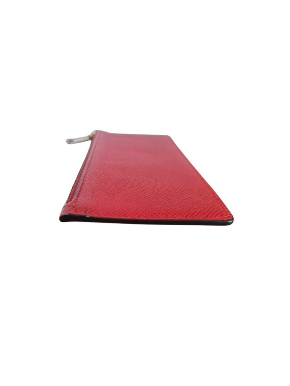 Coach Crosby Red Crossgrain Leather Slim Zipper Pouch - Picture 6 of 6